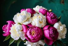 С какими цветами сочетаются пионы в букете?