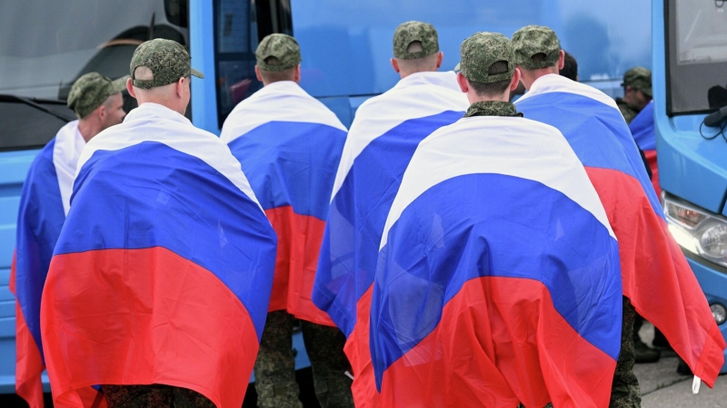 Возвращенные из украинского плена российские военнослужащие